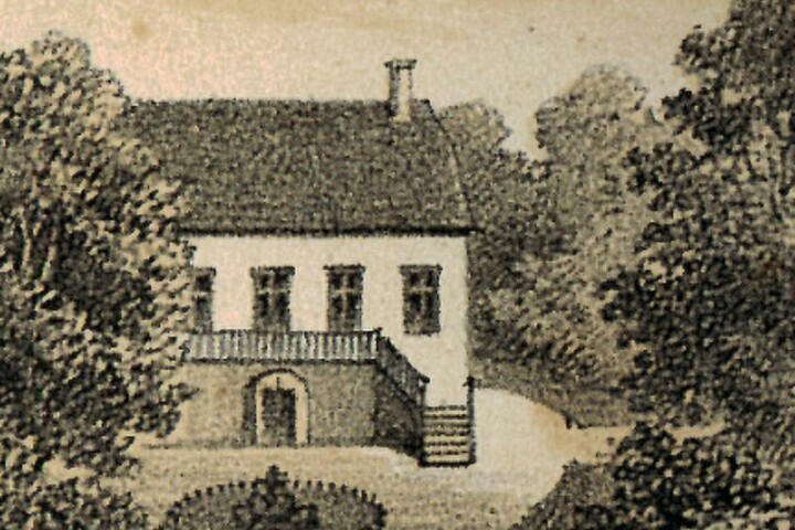 Summer house on engraving from 1869